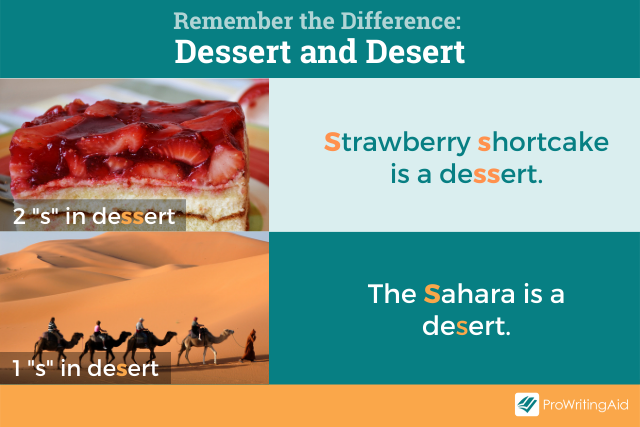 Remember the difference between desert and dessert