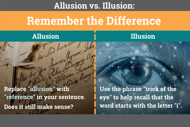 How to remember the difference between allusion and illusion