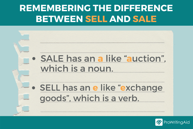 Sale vs Sell: What's the Difference? - The Grammar Guide