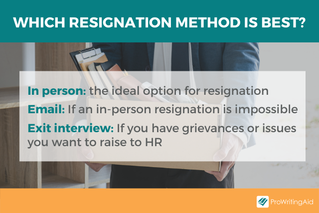 Image showing resignation methods