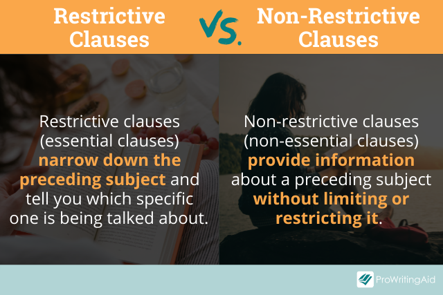 Restrictive And Non Restrictive Clause Examples