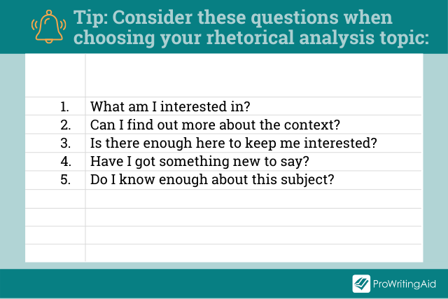 rhetorical analysis example topics