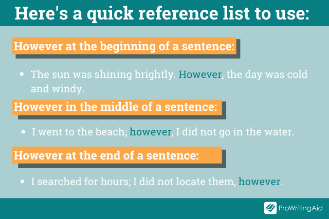 Should You Start A Sentence With The Word However