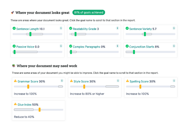 summary report feedback