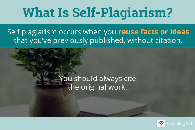 Self-plagiarism definition