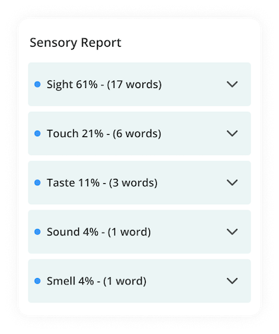 sensory report summary