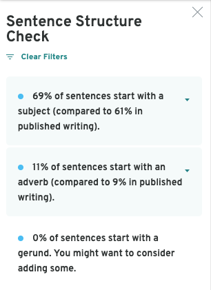 Sentence Structure Sidebar