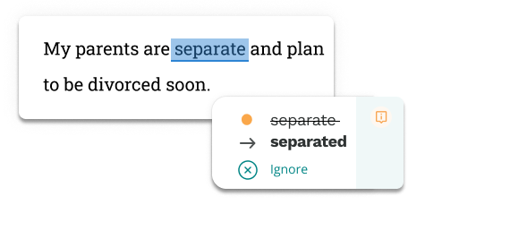 Separated correction