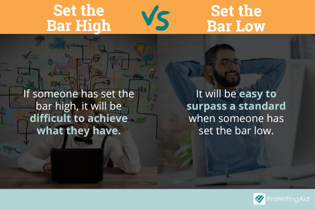 Set the bar high vs set the bar low