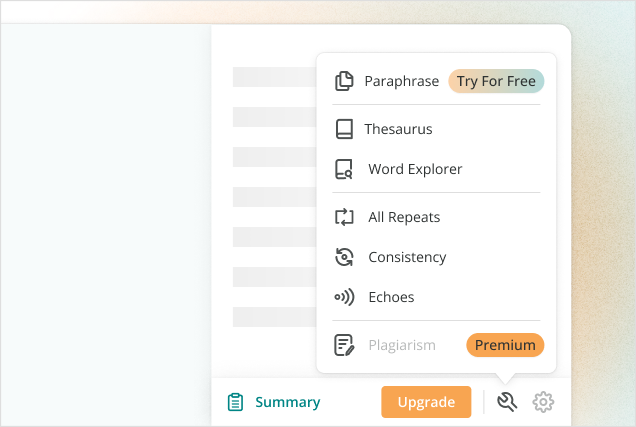 ProWritingAid's wrench options