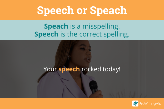 Speech or speach spelling
