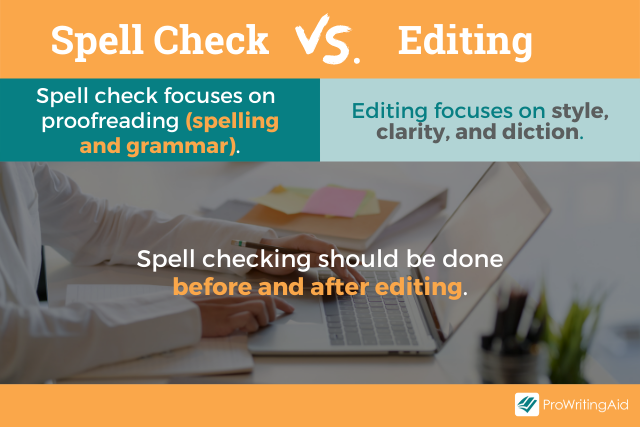 Spell check vs editing