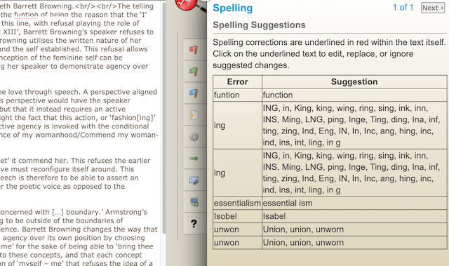 spelling suggestion in paper rater