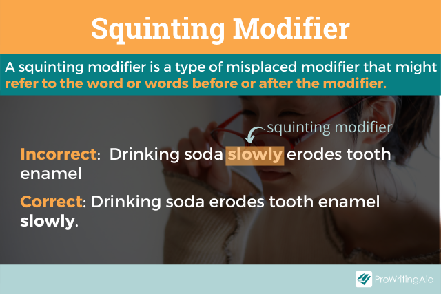 Squinting modifier