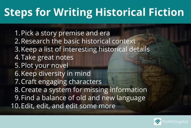 steps for writing historical fiction