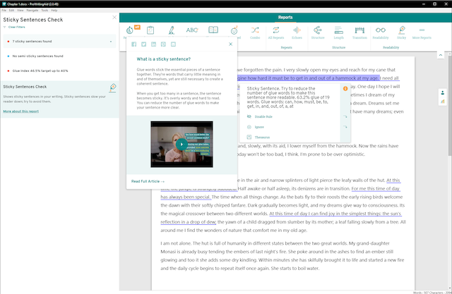 Sticky Sentences ProWritingAid