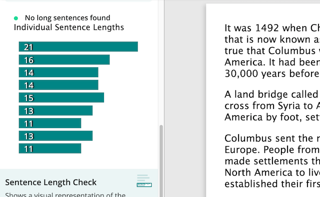 prowritingaid suggestion for sentence length