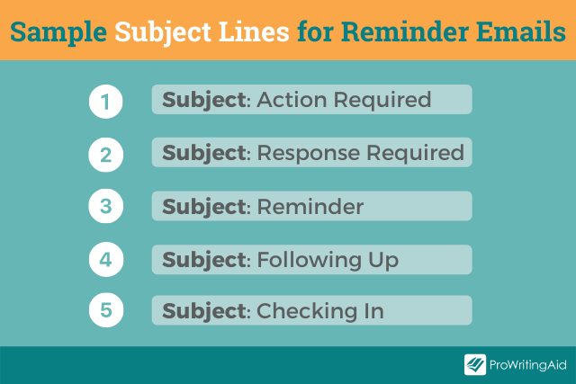 Subject line for reminder emails