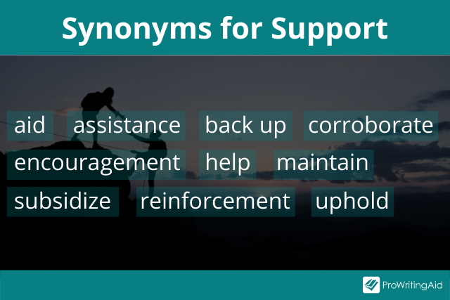 Support synonyms