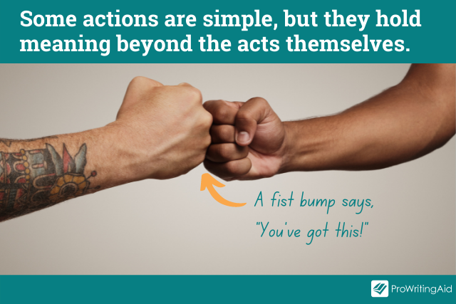 Image showing meaning of a fistbump