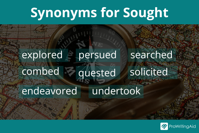 Synonyms for sought