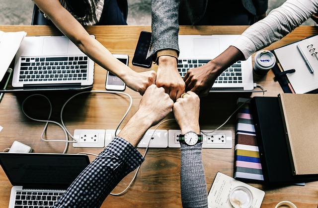 Fist bump over technology