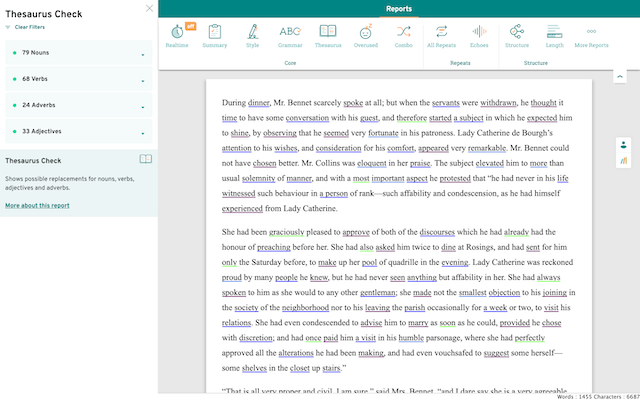 thesaurus essay checker
