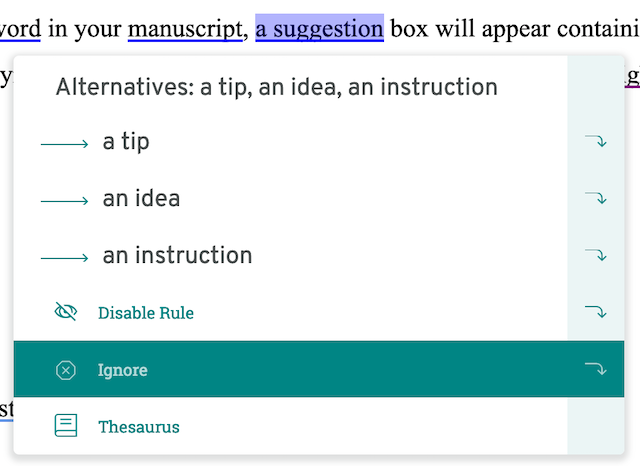 screenshot of suggestion box