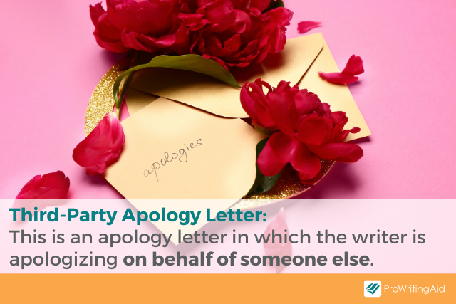 Image showing what a third-party apology letter