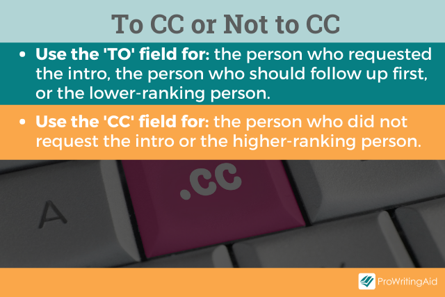 Tips on how to cc and bc in an email