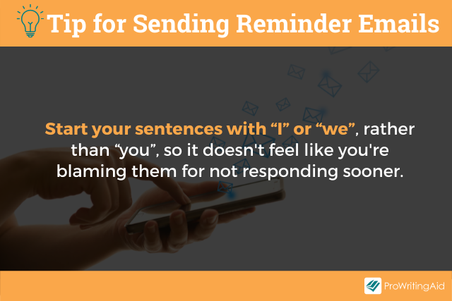 Tip when sending reminder emails