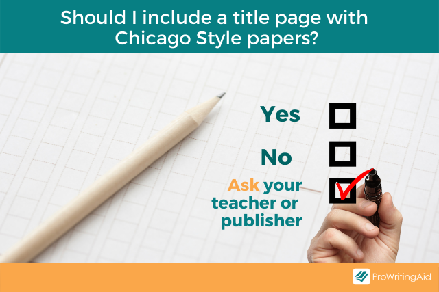 How to do title pages in chicago style