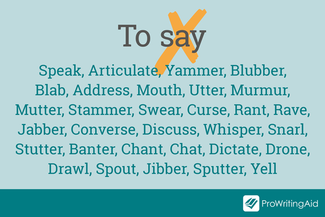 alternatives for the verb say