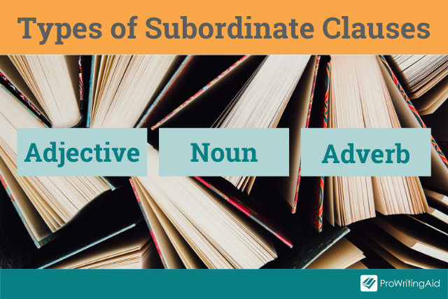 Image showing the types of subordinate clauses