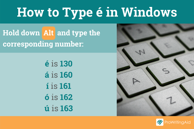 How To Type E With An Accent   Typing E Accent On Windows 