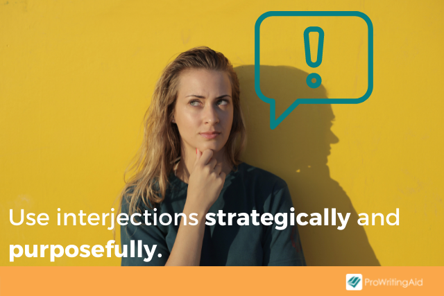 Image showing to use interjections strategically