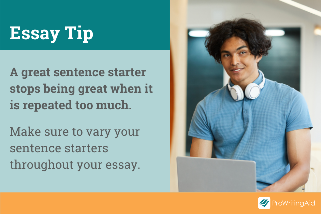 ways to start a sentence in an essay