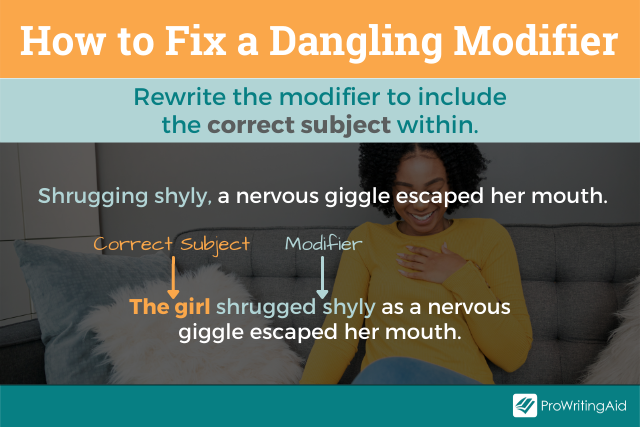 Image showing ways to fix dangling modifiers