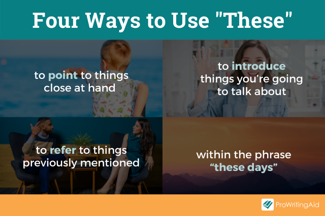 How To Use Word These In A Sentence