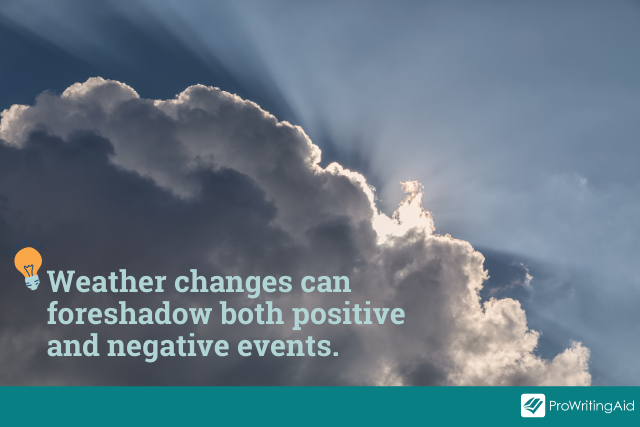 Tip: weather can hint at both positive and negative events