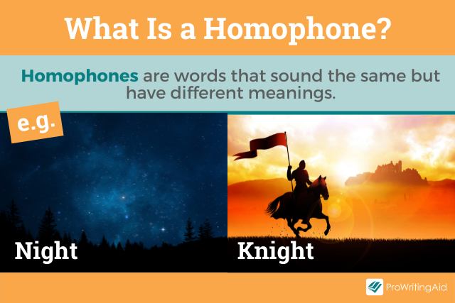 The definition of homophones