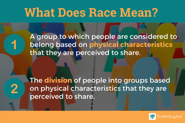 Image showing meaning of race