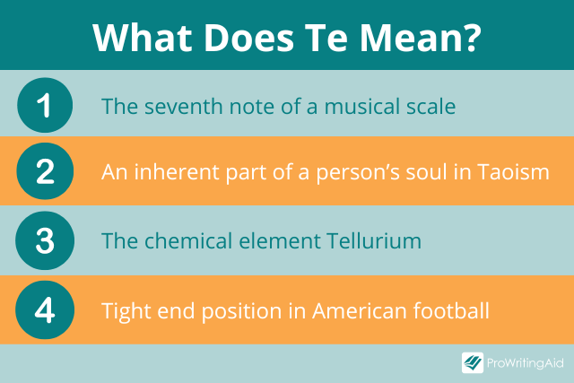 What Is Te Definition Meaning And Examples