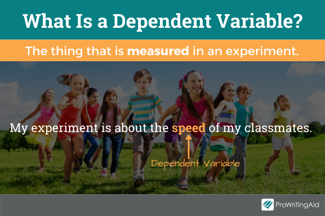 An image showing what the dependent variable is
