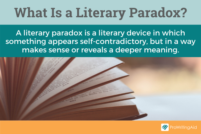 What is a literary paradox?