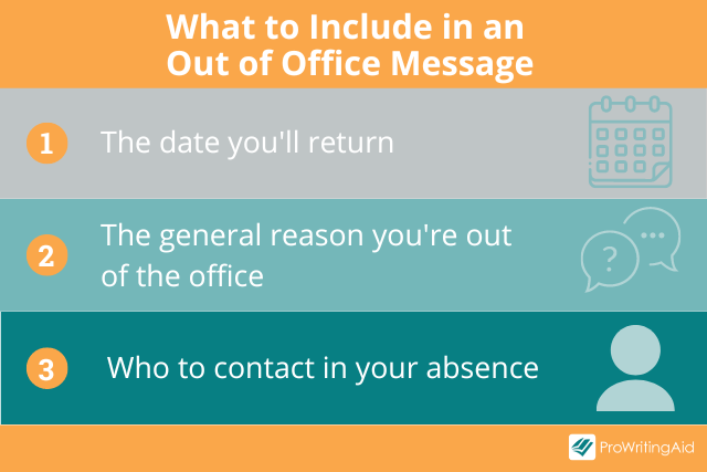 what to include in out of office messages