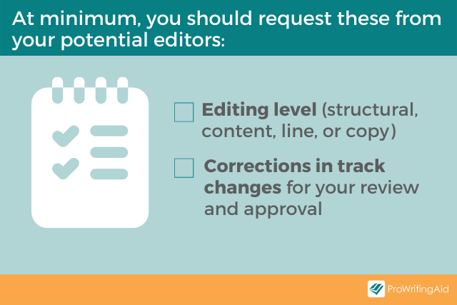 List of items to request from editors