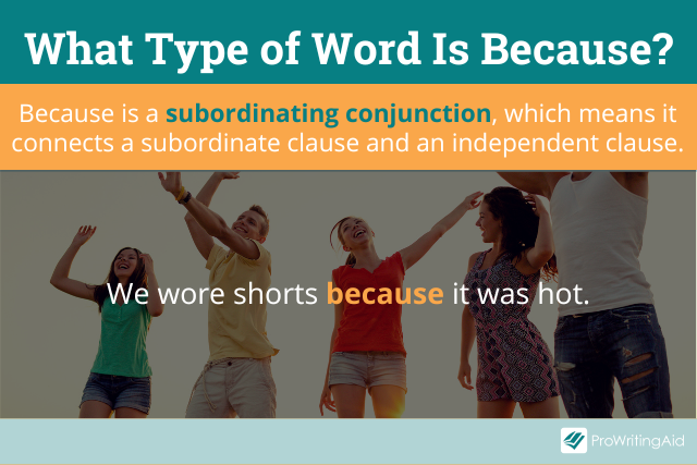 What type of word is because