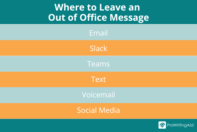 where to leave out of office messages