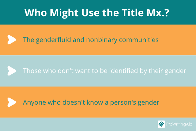 who might use the title mx.?